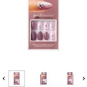 Kiss Jewel Fantasy Press-On Nails - Pink and Purple